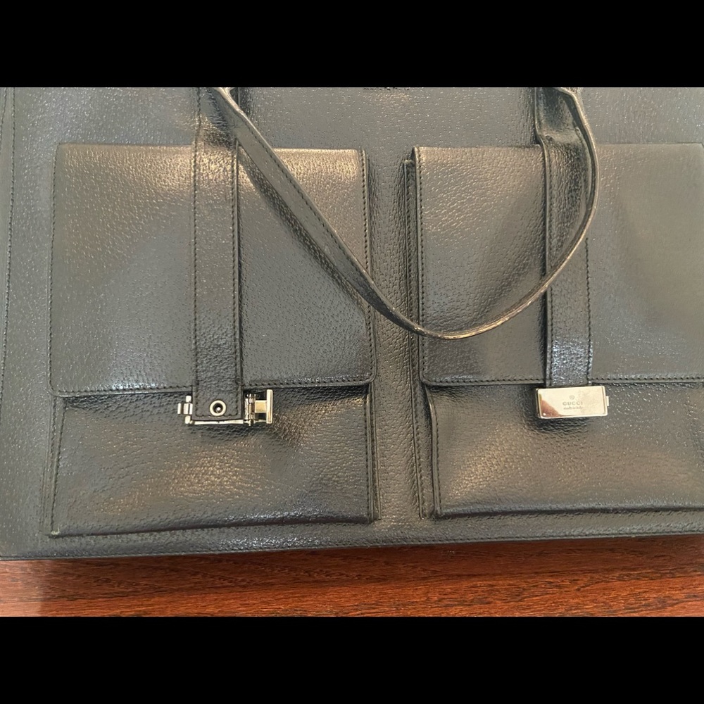 Gucci authentic Briefcase - Black Pig skin